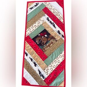 Fox hunting table runner handmade